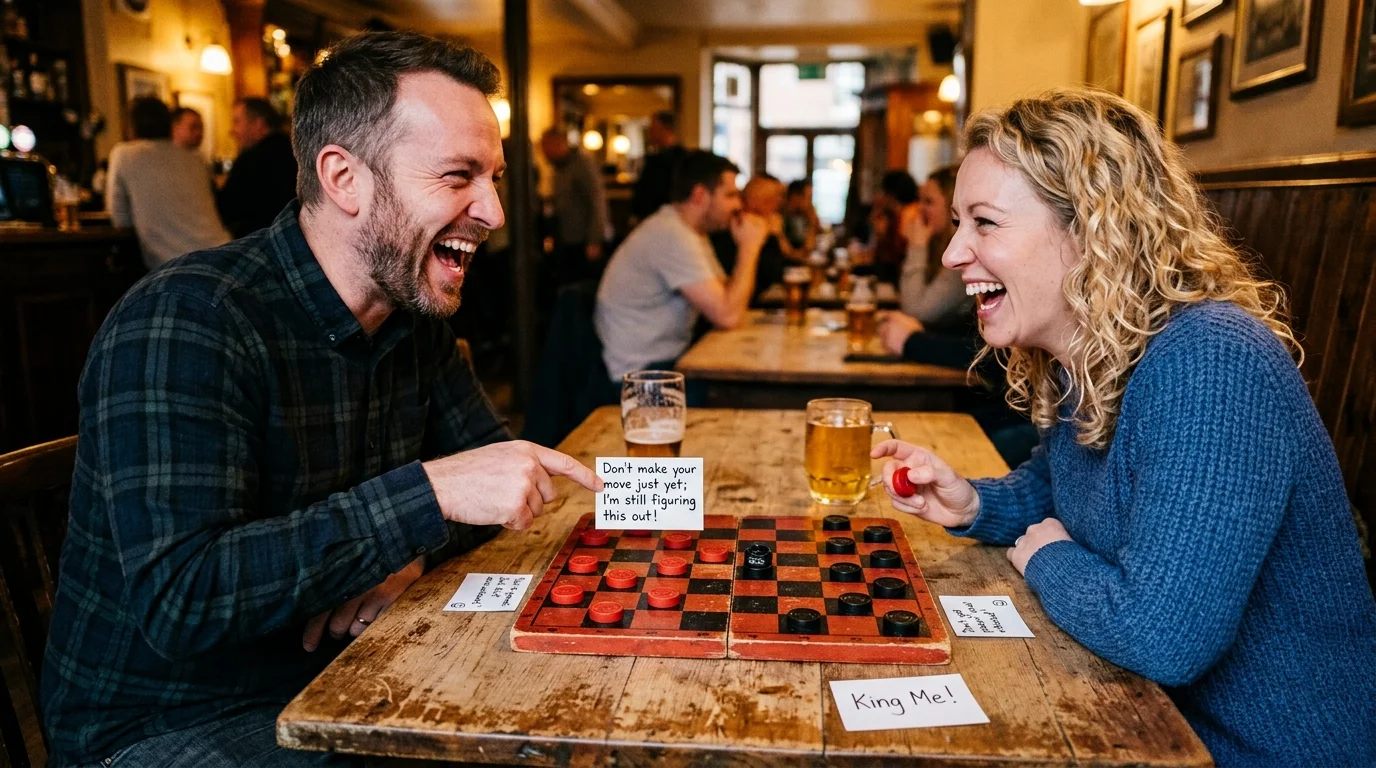 Checker Caption Puns